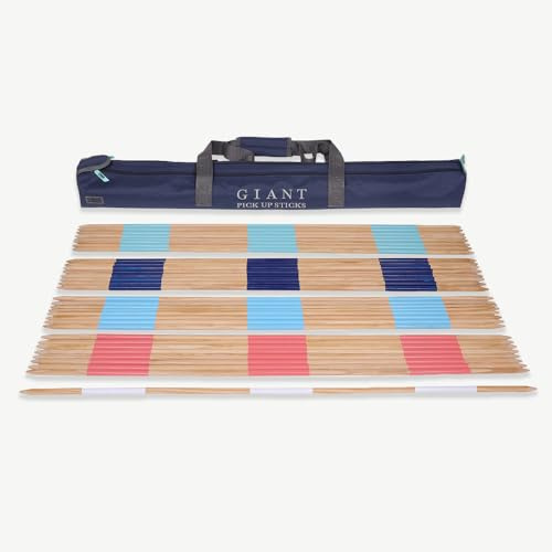 Uber Games Mikado XXL Mega da 90 a 150 cm, per esterni e interni, in borsa per il trasporto, versione Jumbo FSC (fino a 90 cm)