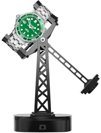 FEICHONGHO Caricatore singolo per orologi automatici, batteria da 1200 mAh, spegnimento con timer, velocità regolabile, giravite automatico, dispositivo rotante