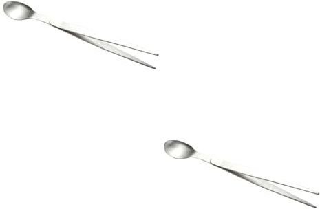 ETHZZLE 2piezas Cucharilla De Degustación De Acero Inoxidable Cucharas y Integradas Para Hotel y Cocina Herramienta Portátil y Ligera Para Aperitivos y Miel