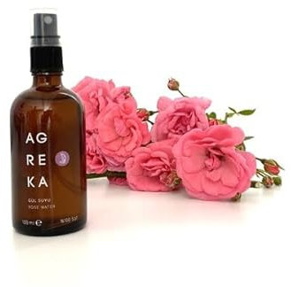 ag re ka Rosenwasser 100% rein, 100 ml, hochwertiges feuchtigkeitsspendendes Gesichtswasser und natürlicher Hauterfrischer – ideal für empfindliche Haut, beruhigend und feuchtigkeitsspendend für Gesi