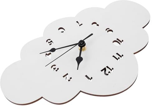 Yardenfun Nordische Wanduhr Wolkenförmig 12 Zoll Stumm für Wohnzimmer Kinderzimmer und Schlafzimmer Dekoration