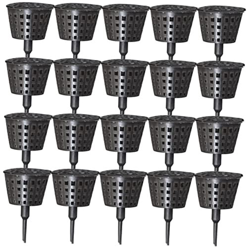 YARNOW Cajas de Plástico Negro Previenen la Pérdida y Exceso de Abono 30 Piezas Tapa para Fertilizante de Plantas Ideales para Jardinería y Bonsáis