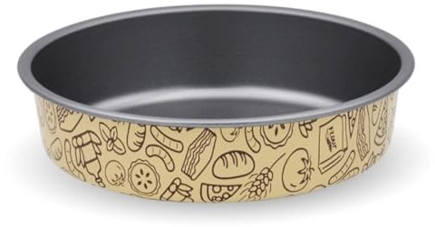 OPIROS Teglia In Alluminio Antiaderente Per Cotture In Friggitrice Ad Aria Airfryer E Forno (Tonda cm.22,8)