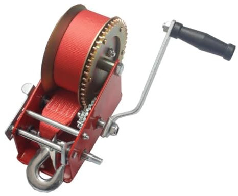 HYBMRQVD Hand Winch, Manual Winch 3000 Lbs Plating Hand Winch, Spray-Moulded Red Coloured Galvanized Nylon Rope Winch,for Cars Trucks Boat Boat