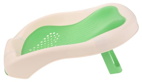 Chaise de Bain Bébé Légère Antidérapante en Pp et Tpe Vert Clair | Usage Maison et Voyage, Dossier Assis ou Allongé, Siège Portable pour Nourrisson