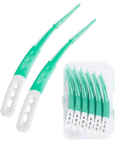 HUVZOR 60PCS Scovolini Dentali 65 cm,Scovolino Denti,Scovolini Denti,Spazzolino Interdentale,Scavolini Interdentali,Pulisci Denti,Igiene Orale,per Pulire e Massaggiare la Bocca