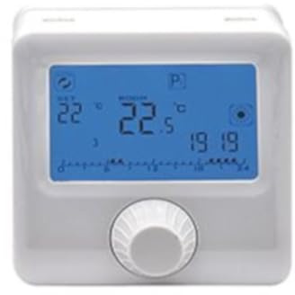 Thermostat mural numérique avec réglage simple avec fonction chauffage et refroidissement, programmation hebdomadaire, alimenté par batterie, horaire