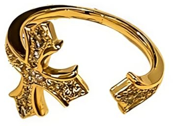 Anello a croce in oro per donne e uomini, fede religiosa, impilabile, regolabile, anelli cristiani con cristalli scintillanti, regali di Pasqua, cresima e battesimo