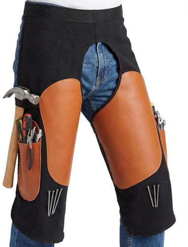 Genérico Delantal De Herrador Para Caballos - 139.7x66.04cm | Mandil Protector Con Rodillera | Cuero Artificial Correa Ajustable Cuidado Equino Granja Soldadura Trabajo
