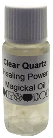 Angelleesa | Clear Quartz Gemstone Infused Magickal Incense Oil