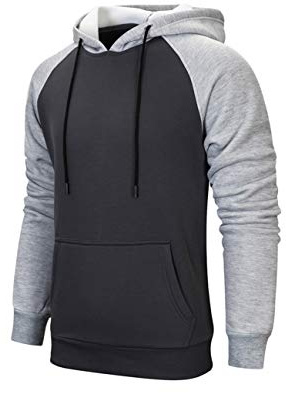 MANLUODANNI Men's Pullover Hoodies Hooded Sweatshirt Patchwork Top Casual Hoody with Kangaroo Pocket