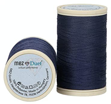MEZ Duet Stärke 100 4646100-09192 blau Nähgarn, 100 % Polyester, 200m
