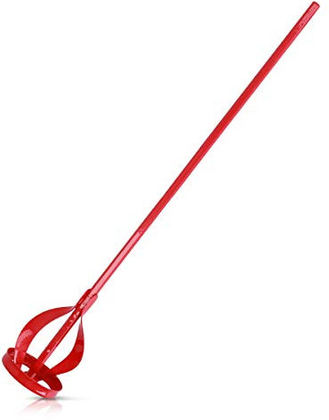 Navaris Paint Stirrer - Paint Mixer for Drill - Mixing Paddle - Heavy Duty Plaster Mixer for Standard Drills - Steel Drill Whisk Tool Resin Painting and Plastering