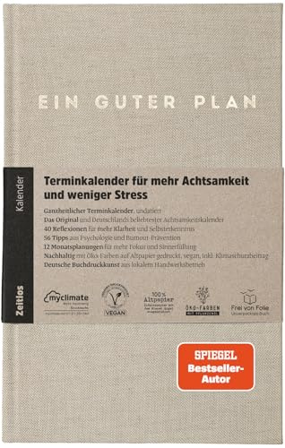 Ein guter Plan Zeitlos: Undatierter Terminkalender für mehr Achtsamkeit | Undatiert, 56 Wochen, Wochenplanung, Achtsamkeitsampel, Tipps, Zitate, Habit-Tracker, Monatsreflexionen, Lebensplaner