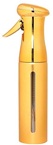 Beaupretty Hair Spray Bottles Fine Mist Hair Stylist Water Pump Sprayers Haircut Mister Watering Cans For Salon Barber Gardener (Golden)