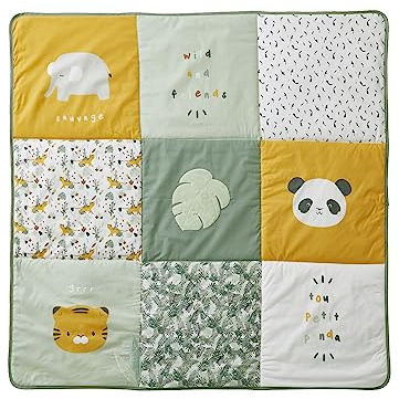 VERTBAUDET Fußmatten/Laufgittermatte, Patchwork, Baby, Baumwolle, mehrfarbig, 100 x 120 cm
