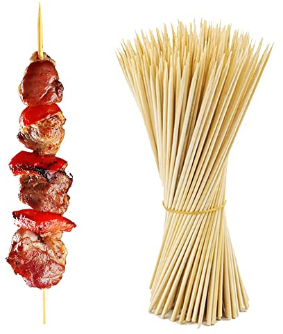 200 Pcs Bamboo Barbecue Skewers Sticks 6,15cm Bamboo Grill Skewers for BBQ, Cocktail and Appetizer