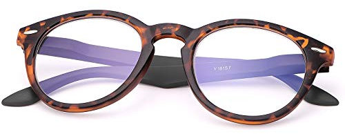 360 Degree Ring Focus Lens Progressive Multifocal Readng Glasses for Men Women Blue Light Blocking Eyeglasses Spring Hinge Readers Lightweight Anti Glare Presbyopic Eyeglasses No Blind Zone Eyewear