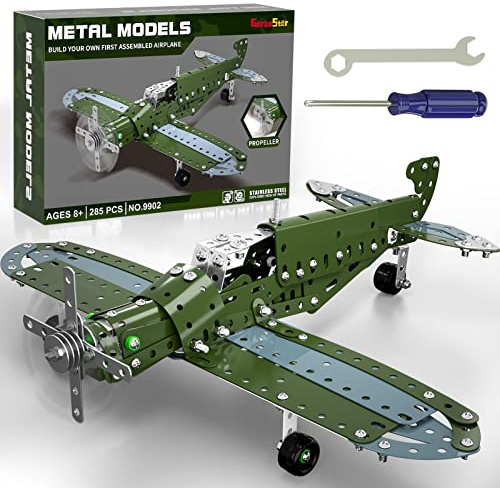 Garbo Star STEM Building Projects Model Airplane Set - 285 Pieces STEM Project Building Toys for Kids Ages 8-12-16, Assembly Science Kit Educational Birthday Gift for Kids Boys 8 9 10 11 12 Years Old