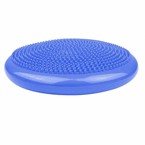 Vetrineinrete® Cuscino per Equilibrio propriocettivo Gonfiabile 33 cm con rilievi per Fisioterapia Allenamento Postura Schiena (Blu)