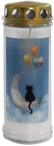 Grablicht mit Motiv Katze