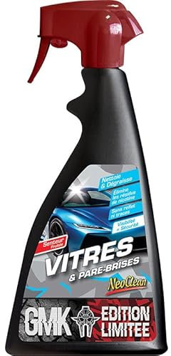 Nettoyant Vitres GMK 500 ml – Neoclean – Nettoie - Dégraisse et Élimine la nicotine pour une Visibilité Optimale et une Conduite en toute Sécurité - senteur Fruitée