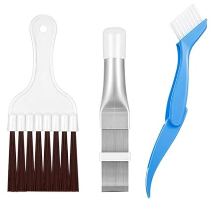 3Pcs Peigne de Climatiseur Peigne à Ailettes de Climatiseur Brosse de Nettoyage Condenseur de Climatiseur Outil De Nettoyage des Ailettes De Radiateur pour Nettoyer Le Radiateur, évaporateur