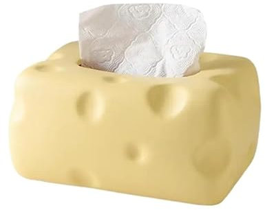 TRgqify-KM Tissue Box Haushalt Tissue Box Käse Keramik Papier Handtuch Fall Multifunktionale Desktop Home Decor Tissue Box (Color : Silver)