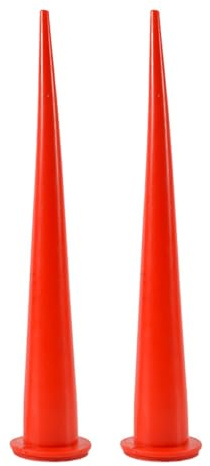 30cm Silicone Cones Nozzles, 2PCS Plastic Cones Nozzles, Red Caulk Nozzle Tip, Caulking Nozzle Applicator Caulking Gun Extension Tips, Caulk Nozzles Applicator for Sausage Caulking Gun (A)