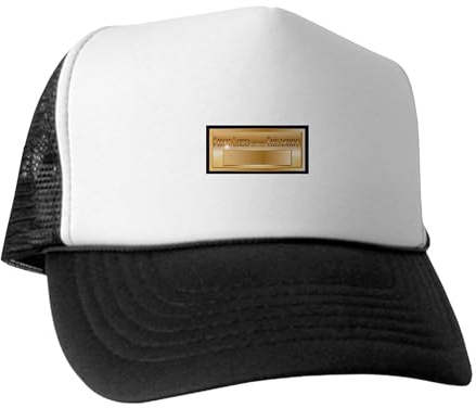 CafePress Ten Downing Street Letter Box Plaque Snapback Trucker Hat Black/White