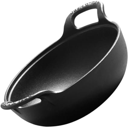 Hoement Cast Iron Saucepan for Household Cooking Cast Iron Skillet for Outdoor Use for Soup Pot and Camping Cooker Pot Scenarios