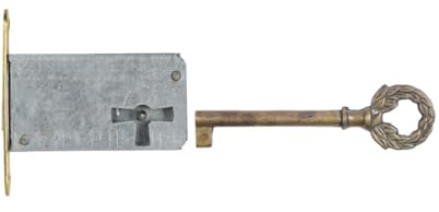 Holzando Möbelschloss Einsteckschloss mit Schlüssel 001200-3019 Rechts - Dornmaß 50mm - Halmlänge 52mm