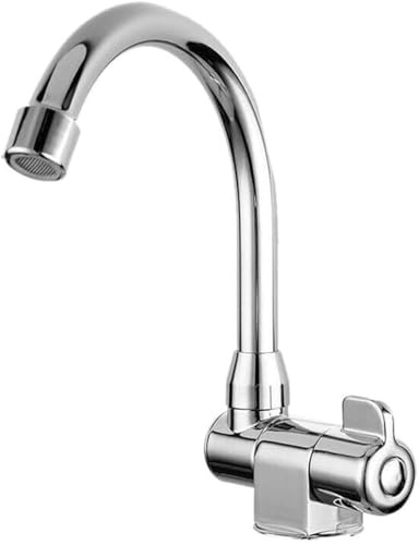 Folding Faucet, Product 360 Degree Rotation Single Handle Cold Water Faucet, Kitchen Bathroom Basin Accessories for Home Caravan Boat Camping RV Yacht