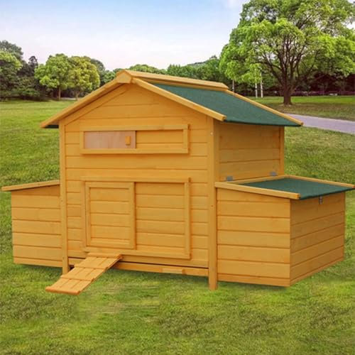 Kaninchenkäfig, Kaninchenstall für Draußen mit Wetterfestem Dach und Eierkarton, Kleiner Lebensraum Aus Holz für Hühner, Meerschweinchen