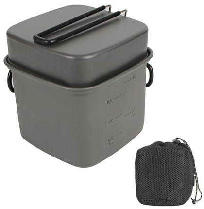 Batterie de cuisine de camping, alliage d'aluminium, casseroles antiadhésives, équipement de cuisine léger, accessoires de camping, idéal pour la cuisine en plein air, pour la randonnée et la