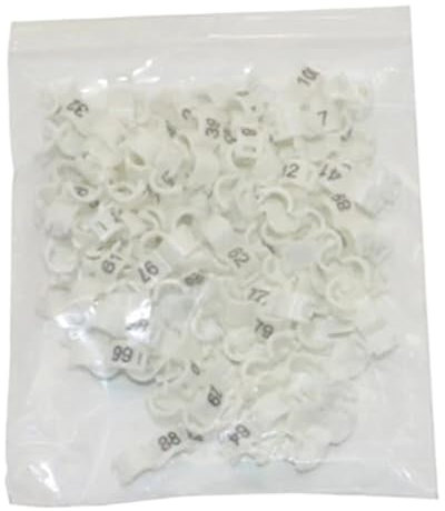 100 Stück Innendurchmesser 2,7/3/4/4,5/5 Mm Taubenpapageienbeinringe Kanarienclipring Vogelpapageienbeinringe,Weiß
