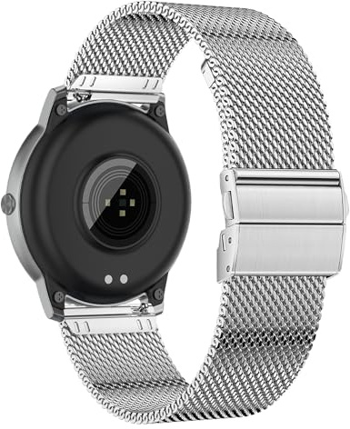 RanBluu 20 mm 22 mm metallarmband kompatibelt, rostfritt stål klockarmband, magnetiskt ersättningsarmband, 22mm