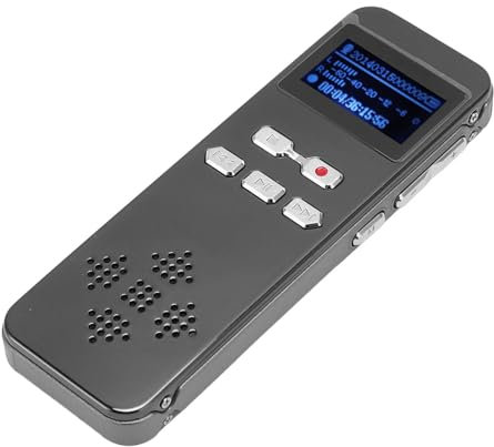 Röstinspelare, USB Uppladdningsbar Bärbar Digital Röstinspelare Stereoljud Brusreducering Professionell Dubbelmikrofon för Föreläsningar (CCYLEZ9viqdgx3ak-11)