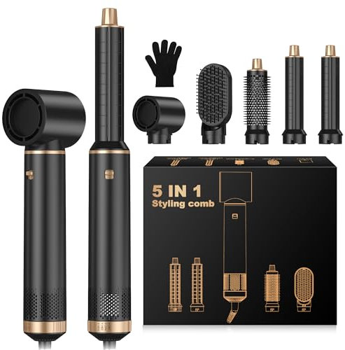 Magic Styler 5 in 1 Hot Air Styler, 1000W - Detachable Tools for Drying, Curling, Straightening - All Hair Types/Lengths