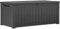 YITAHOME Outdoor Storage Box, 120 Gallon Waterproof Deck Box for Garden Tools, Patio Cushions, and Pool Accessories, Lockable, Easy Assembly, Versatile Bench or Table (Dark Gray)