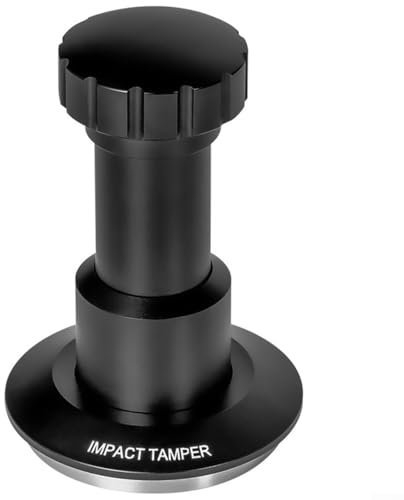 YUANGANG Pressino per caffè espresso caricato a molla, pressione regolabile, in acciaio inox, con cestello portafiltro per preparare caffè espresso (58,35 mm)