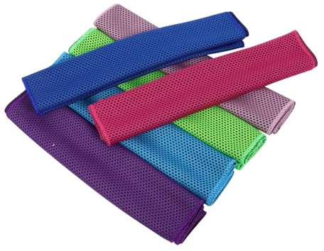 JEWEDECO Polyester Serviette Rafraîchissante 6 Pièces pour Yoga et Sport