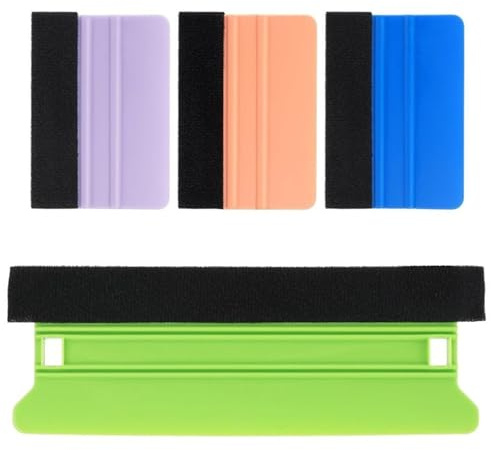 4 herramientas de rasqueta de fieltro adecuadas para una aplicación suave de envolturas de coche, películas y calcomanías, papel pintado, removedor de burbujas
