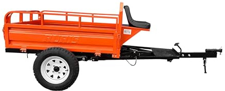 Kippanhänger abnehmbare Seitenwänden Anhängerverbindung 290x155x130cm Anhänger Transportanhänger Anbaugerät für Motorhacken und Minitraktoren