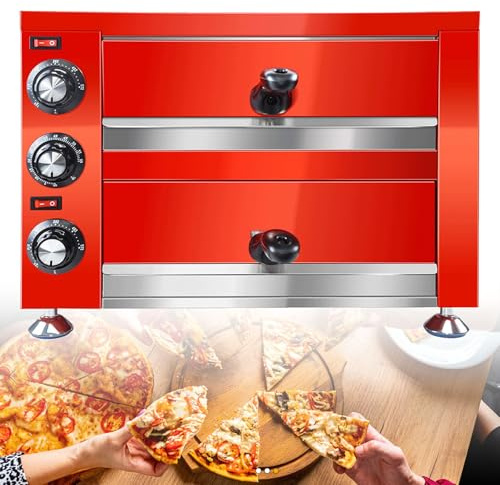 Four à pizza électrique double couche en acier inoxydable multifonction pour restaurant et usage domestique
