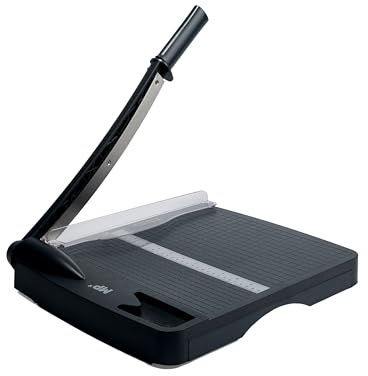 MP Guillotina de papel Cizalla A4 Cortador de Papel Profesional Manual con Imán para una Sujeción Mejorada(Negro)