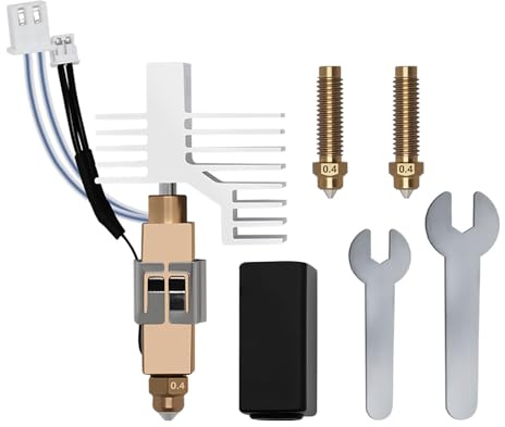 Ceramic Hotend for Elegoo Centauri Carbon, Brass Hardened Steel Nozzle 24V 60W Ceramic Heater Print Head Hot End with Extra 2PCS Nozzle for Centauri Carbon/Centauri 3D Printers