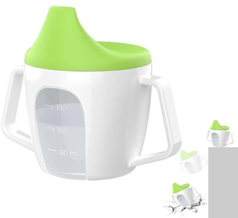 Zahoken Bicchiere Con Beccuccio, Bicchieri Con Doppi Manici E Becco D' Graduato Per Bambini Piccoli Con Manici,Tazze Sipper Per Bambini, Durevoli, A Prova Di Caduta, Presa Facile