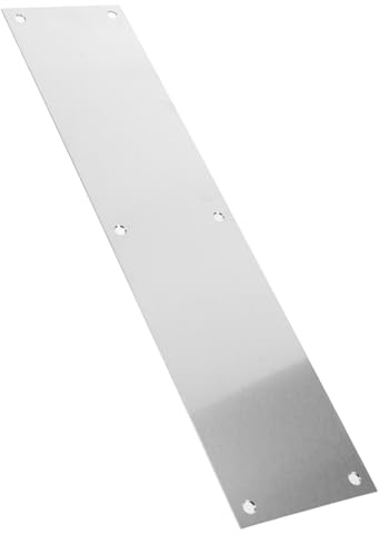 HOMSFOU Protector de panel de puerta de acero inoxidable para zócalo resistente a la intemperie para puertas interiores y exteriores