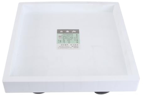 JOINPAYA Eckiger Blumentopf untersetzer mit Universalrädern Robuster Pflanztopfhalter aus Gehärtetem Material Mobiler Pflanzenroller zum Schutz von Boden und Tisch für Balkon und Garten